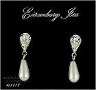 Eisenberg Ice Earrings Rhinestone and Faux Pearl