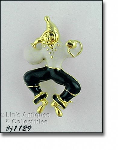 Eisenberg Ice Signed Court Jester Pin Brooch