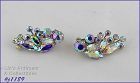 Signed Weiss Aurora Borealis Vintage Earrings