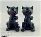 GURLEY TWO BLACK HALLOWEEN CATS VINTAGE CANDLES