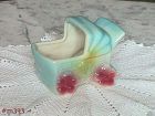 Brush Pottery Baby Carriage Planter