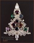 Signed Eisenberg Ice Large Candle Tree Christmas Pin