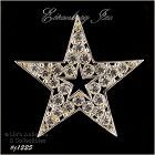 Signed Eisenberg Ice Star Pin Clear Rhinestones Silver Tone