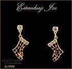 Eisenberg Ice Rhinestone Christmas Stocking Earrings