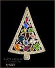Eisenberg Ice Signed Christmas Tree Pin Multi Color Rhinestones