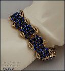 Vintage Lisner Blue Rhinestone Bracelet