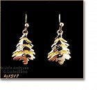 Eisenberg Ice Silver and Gold Christmas Tree Earrings