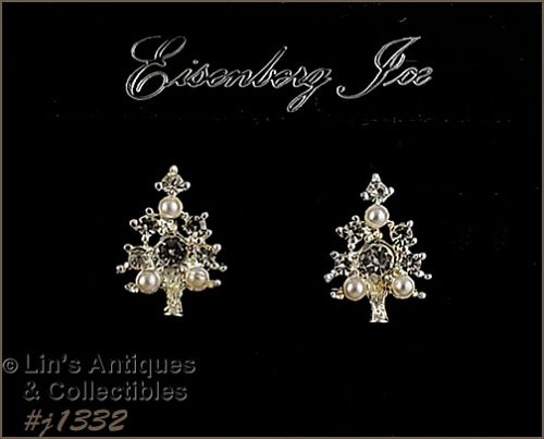 Eisenberg Ice Small Christmas Tree Earrings