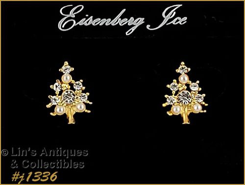 Eisenberg Ice Small Christmas Tree Earrings