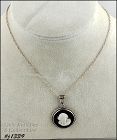 Vintage Wedgwood Sterling Cameo Pendant and Necklace