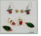 Vintage Christmas Earrings Lot