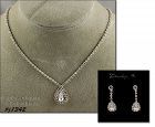 Eisenberg Ice Clear Rhinestone Necklace and Earrings