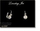 Eisenberg Ice Halo Style Earrings Clear Rhinestones Lever Back