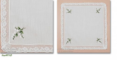 Vintage Lily of the Valley Handkerchief