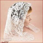 Vintage White Lace Chapel Scarf Head Covering