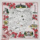 Vintage State Souvenir Hanky for Ohio The Buckeye State