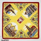 Vintage Souvenir Handkerchief Frankfurt Germany