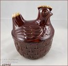 McCoy Pottery Chicken on Basket Cookie Jar