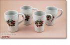 McCoy Pottery Strawberry Country Tall Mugs Set of 4