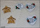 Lot of 5 Vintage Christmas Pins
