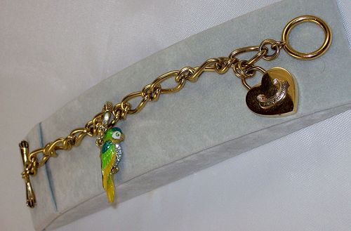 Juicy Couture Charm Bracelet with Parrot Charm