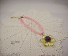 Lenora Dame Necklace with Flower Pendant