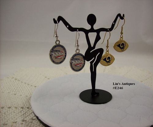 Super Bowl 2002 and St. Louis Rams 2000 Earrings