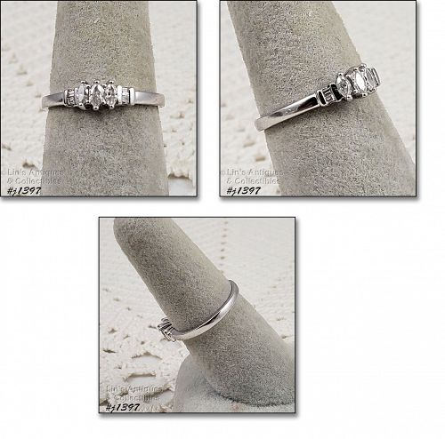 10kt White Gold Diamond Engagement or Anniversary Ring