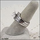 Bella Luce Silver Wedding Ring Set