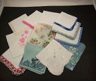 Vintage Hanky Lot of One Dozen Imperfect Hankies