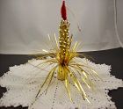 Vintage Foil Candle Waterfall Ornament with Chenille Flame