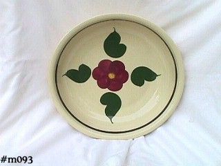 Watt Pottery Spaghetti Bowl Pansy with 4 Leaves Pattern