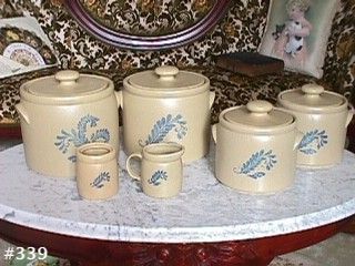 McCoy Bluefield Caniser Set with Creamer and Sugar