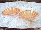 Fire King Lustre Shell Shape Dishes Set of 2