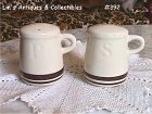McCoy Pottery Stonecraft Brown Stripe Shakers
