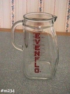 Vintage EvenFlo Advertising Glass Milk Pitcher