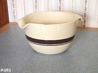 McCoy Pottery Stonecraft Batter Bowl Brown Stripe