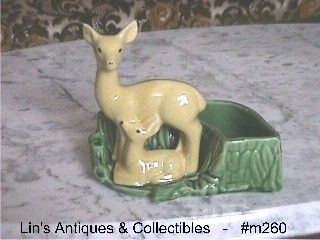 Shawnee Pottery Deer with Fawn Planter Mint Condition