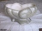 SHAWNEE POTTERY ELEGANCE LINE SHELL SHAPED FLOWER BOWL STERLING WHITE