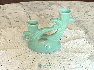 Vintage Camark Pottery Candle Holder Vase with Original Label