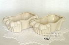 McCOY POTTERY VINTAGE PAIR OF MATTE WHITE PLANTERS