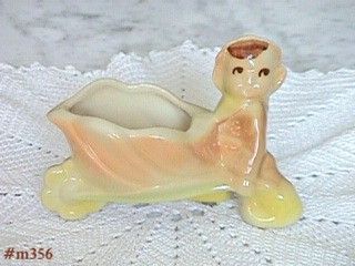 Shawnee Pottery Pixie with Wheelbarrow Planter