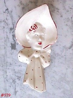 McCoy Pottery Lady with Bonnet Wall Pocket