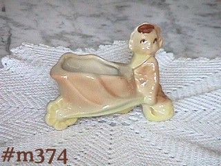 Shawnee Pottery Pixie with Wheelbarrow Planter