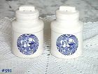 McCoy Pottery Blue Willow Milk Can Shape Shaker Set