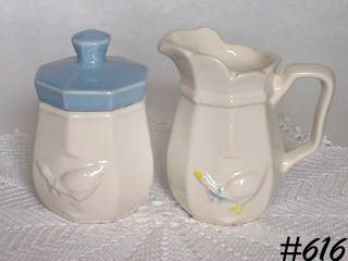 McCoy Pottery Country Accents Creamer and Sugar