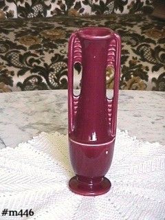 Shawnee Pottery Bud Vase Burgundy Color