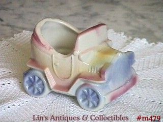 Shawnee Pottery Car Planter with 8 Spoke Wheels