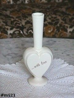 Haeger Pottery With Love Heart Bud Vase