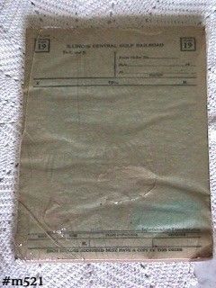 Vintage Train Memorabilia ICG Railroad Form 19